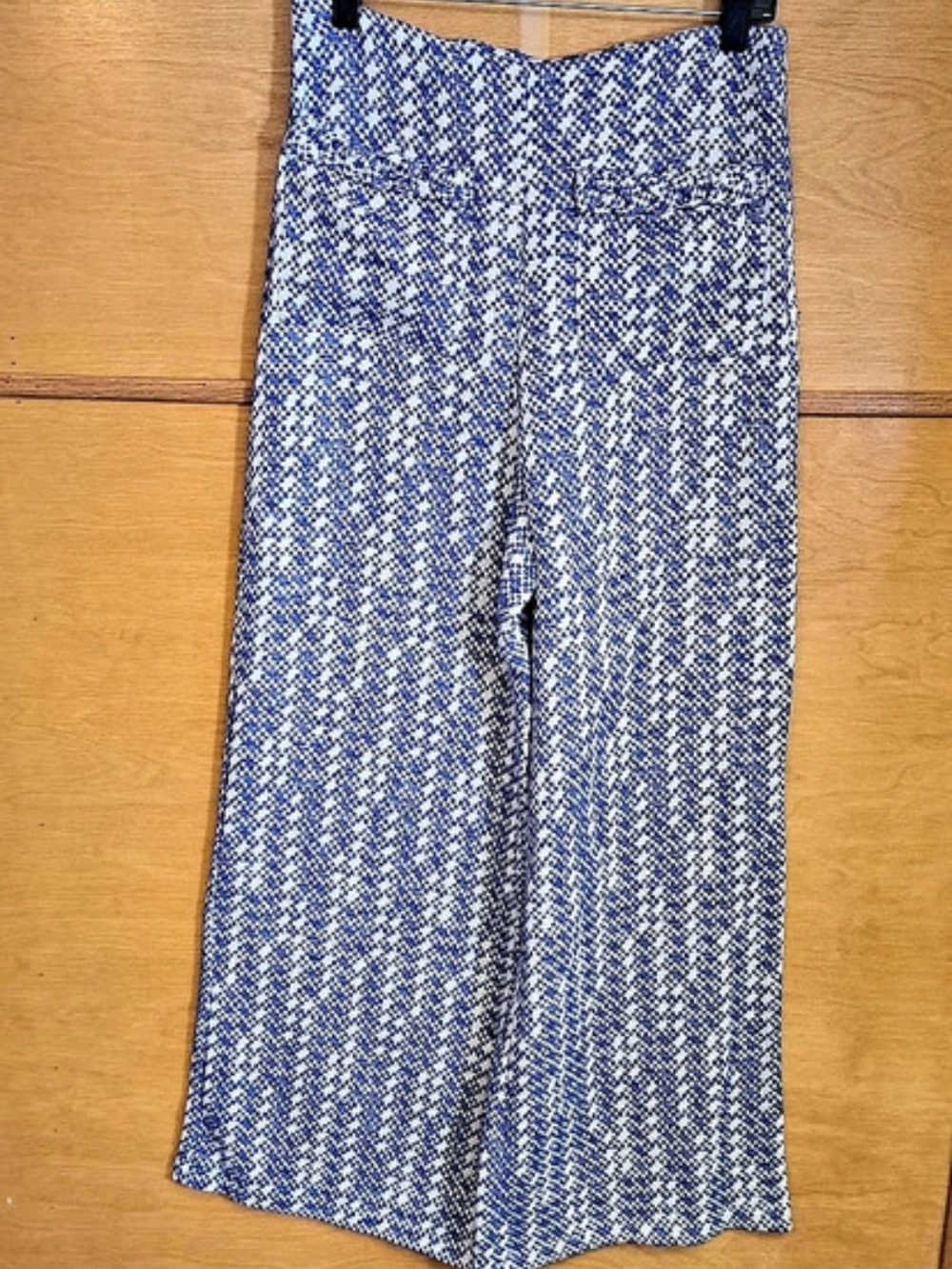 Odile Blue & White Wide Leg Pants Size 2 Like New